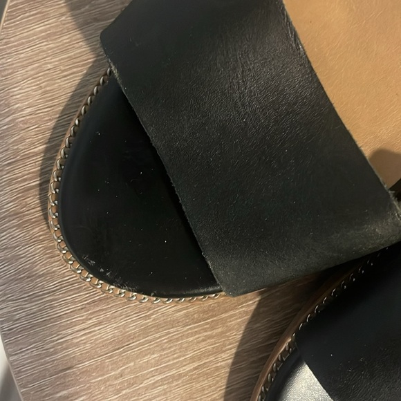 Franco Sarto 100% Leather Black Women's Sandals - Picture 10 of 11